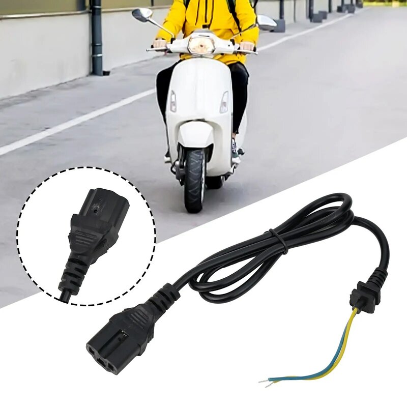 Veículo elétrico Carregamento Soquete, E-Bike Car Plug Cable, Fio Conector, Universal Três Vertical de carregamento, 48V, 80 centímetros