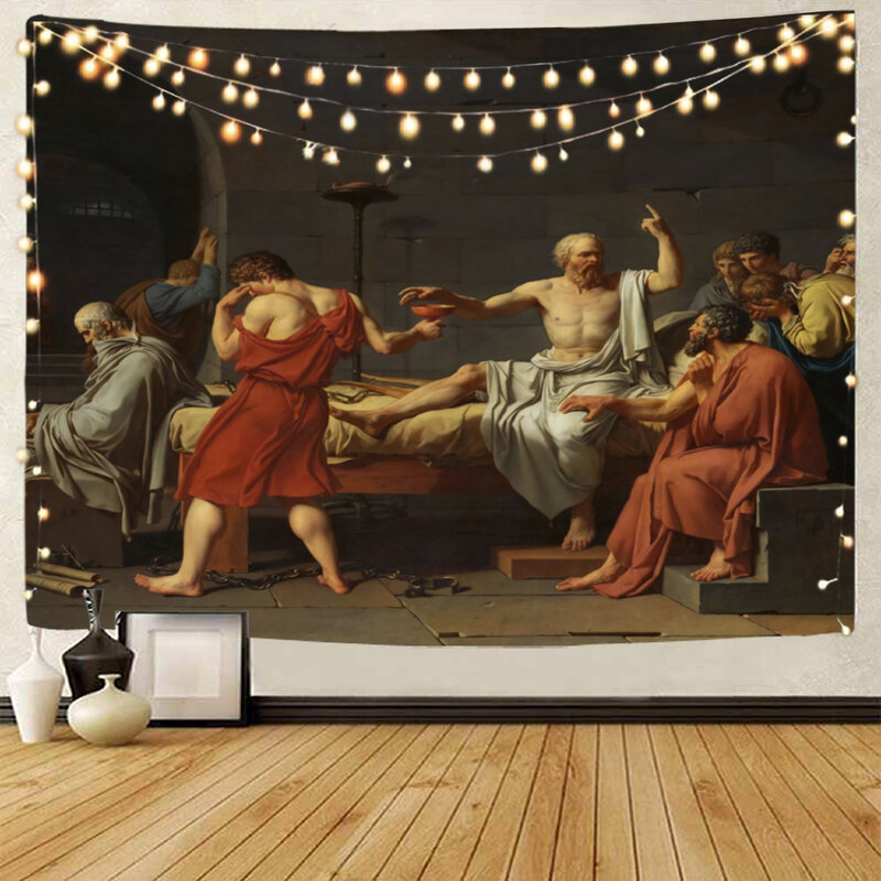 European ancient oil painting, mythological background decoration tapestry, palace oil painting background decoration tapestry
