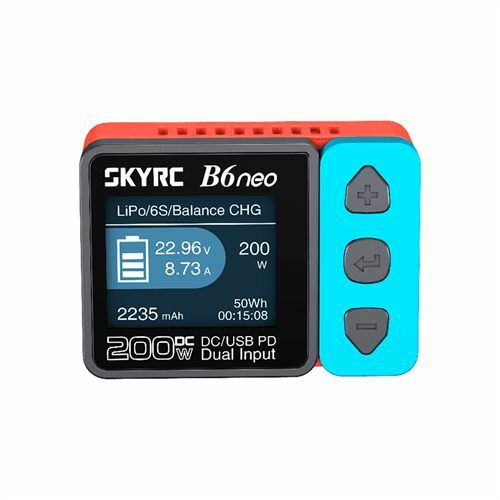 SkyRC B6neo pengisi daya pintar DC 200W PD 80W, SK-100198 pengisi daya keseimbangan baterai untuk mobil Model RC, kapal, pesawat