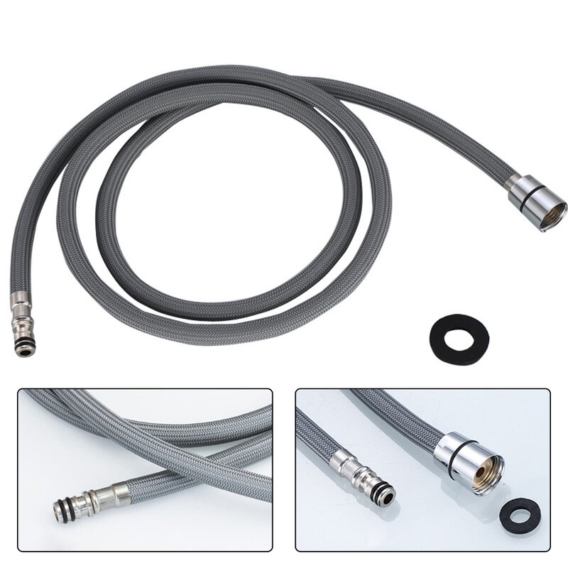 Metal and Nylon Faucet Hose Replacement Easy and Quick Installation Compatible with for Hansgrohe and AXOR Kitchen Faucets