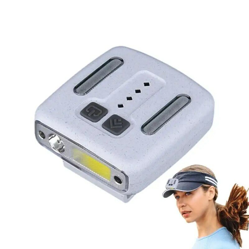 充電式モーション検出LEDヘッドランプ、帽子懐中電灯、クリップLEDヘッドライト、高輝度、3モード