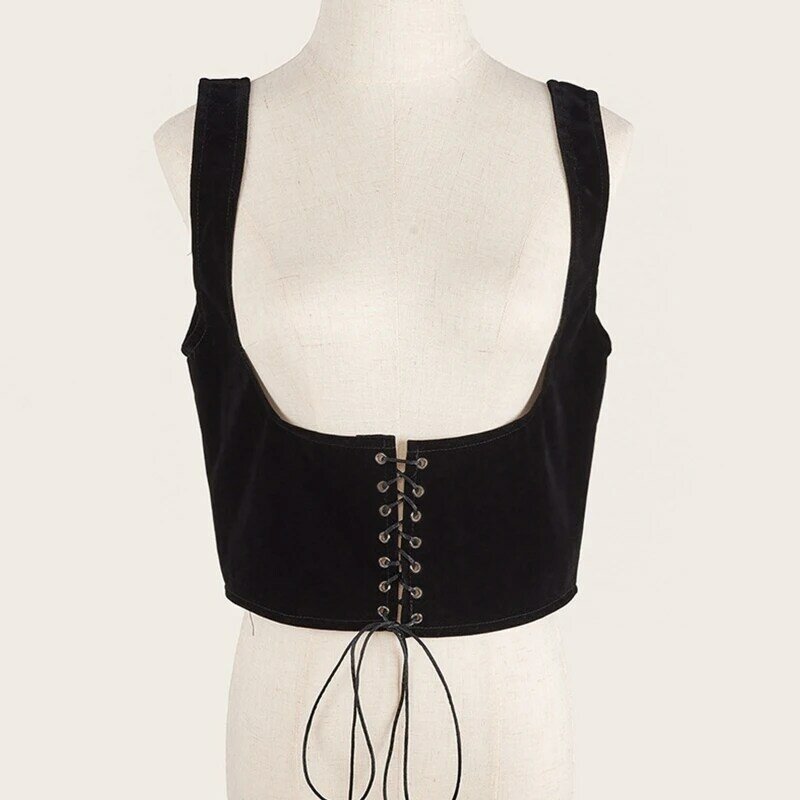 Lingerie da donna con corsetto sottoseno disossato in unita, con cintura regolabile