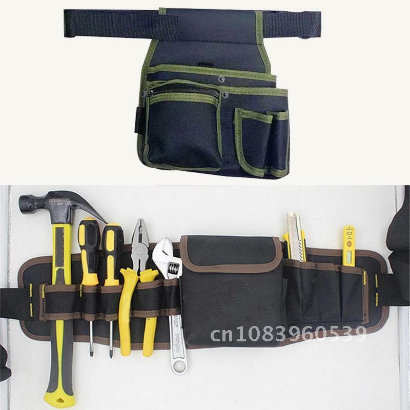 Tas alat kapasitas tinggi kantong pinggang sabuk 9 in 1 Premium kain poliester tas pinggang tukang listrik