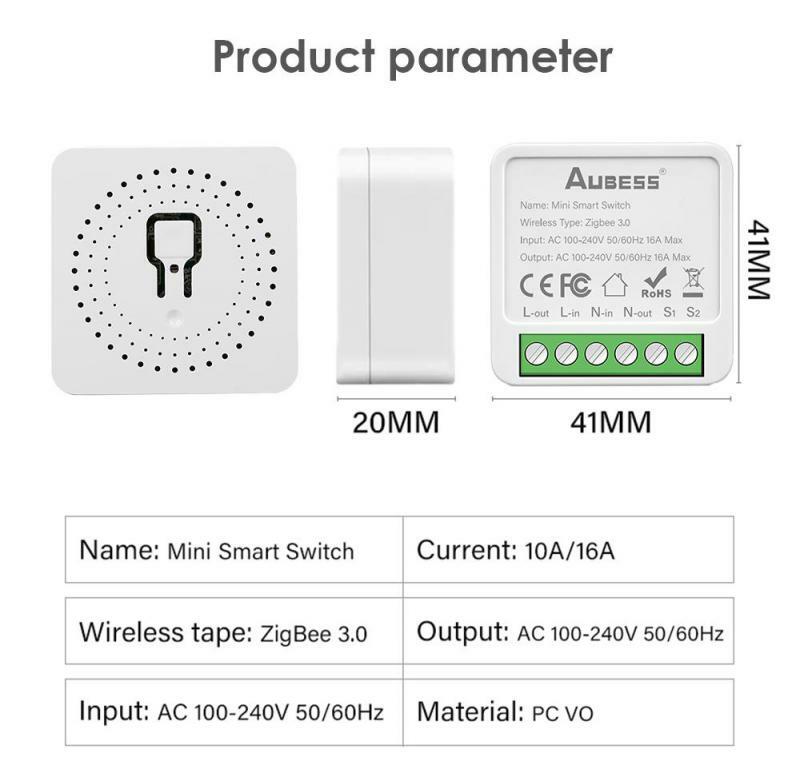 Tuya Zigbee / WiFi Smart Licht Schalter 2 Weg Control 16A Schalter Modul Smart Home Arbeit Mit Smart Leben Alexa google Home Alice