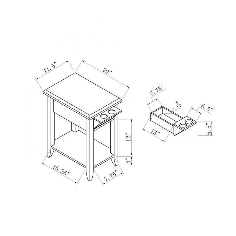 Weißer eleganter Stuhl Beistell tisch mit ID USA Design für stilvolle Wohnkultur-moderner Beistell tisch für Wohnzimmer oder Schlafzimmer-