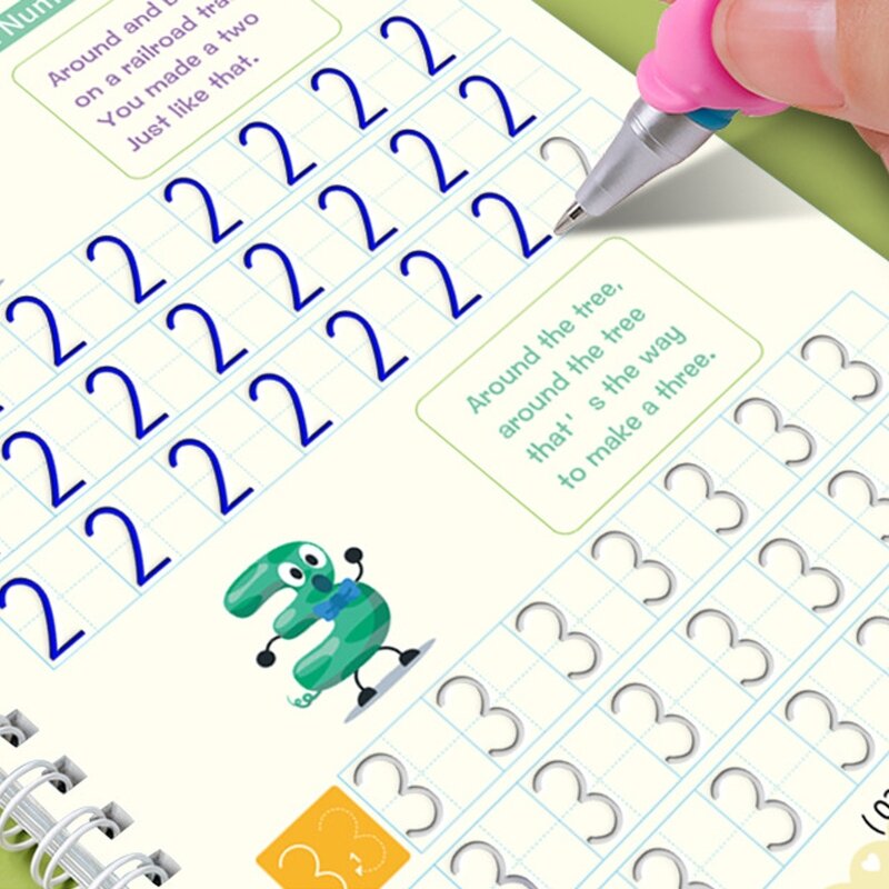 Dropship juego cuaderno escritura a mano del alfabeto para niños en edad preescolar, escritura letras y números