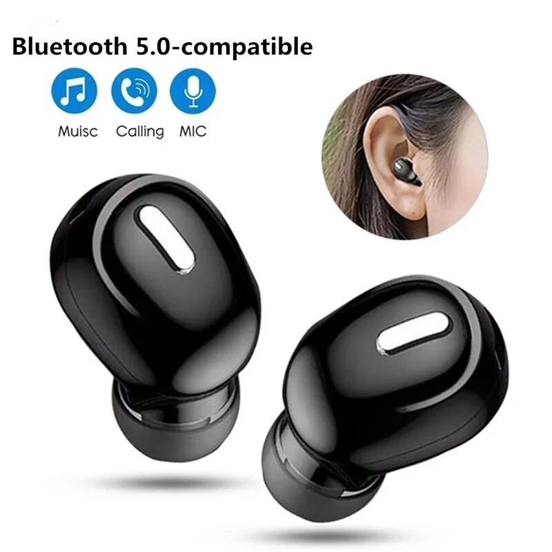 Cuffie Wireless X9 auricolari Bluetooth 5.0 con microfono auricolari TWS impermeabili in-Ear singoli auricolari vivavoce Bluetooth