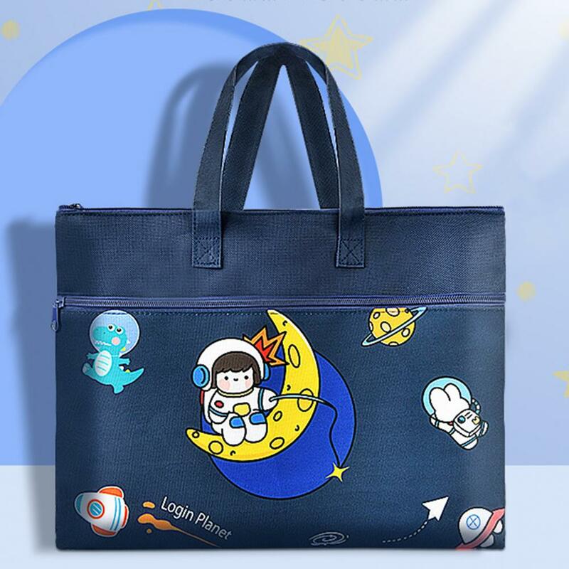 Comoda borsa in tela di pregevole fattura borsa in tela per bambini carina borsa in tela con cerniera con manico portatile per bambini