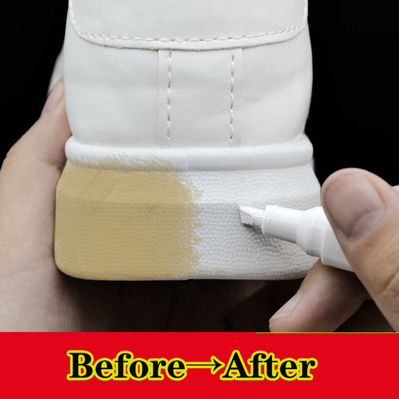 Rotulador de reparación de calzado, pluma protectora de lavado blanco y ennegrecimiento, antioxidación, color amarillo, 1 unidad