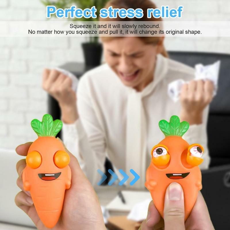 Oogverblindende Ananas Wortel Speelgoed Antistress Stress Verlichting Decom-Pression Knijpen Fid-Get Sensorische Stretch Speelgoed Voor Kinderen Volwassenen