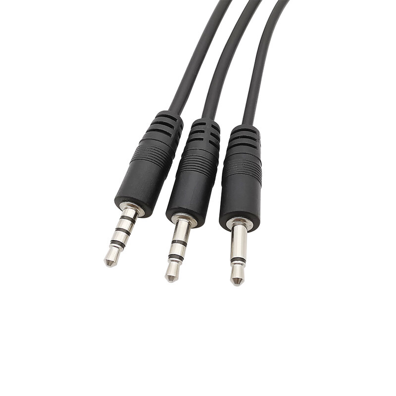 Conector macho/hembra estéreo de 3,5mm y 1/8 pulgadas, Cable de extensión auxiliar de 2/3/4 polos, Cable de reparación de auriculares de Audio DIY, 30CM