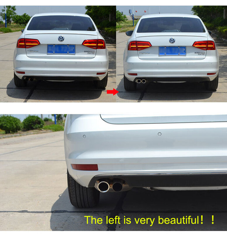 Stainless Steel Car Exhaust Muffler TailPipes For New Sagitar New Lavida, New Bora Golf Tiguan Scirocco 1.4T Special TailPipes