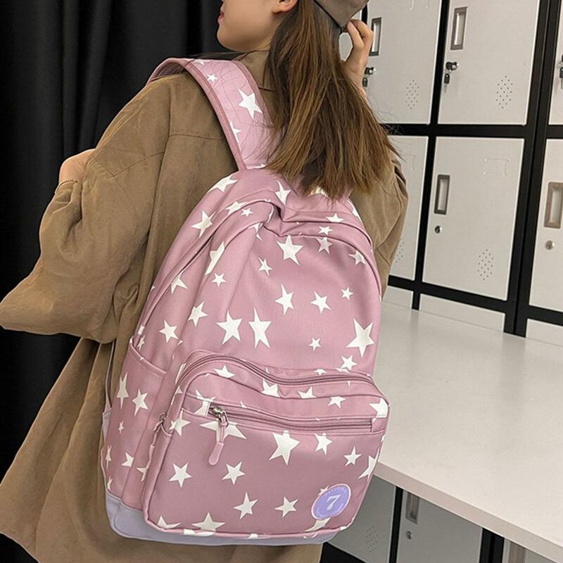 Mochila De estrella para hombre y mujer, bolsa para ordenador portátil de 17 pulgadas, bonita mochila de viaje para estudiante de regreso a la escuela, informal
