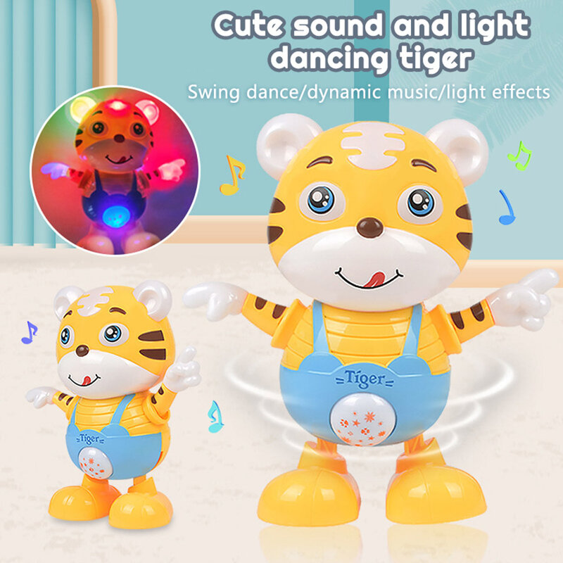 ของเล่น kado Bayi เสือไฟเต้นรำระบบไฟฟ้าตุ๊กตาเต้นรำเสือ