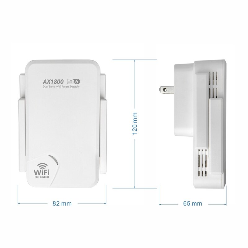WiFi 6 Repeater  1800Mbps/WiFi 5 1200Mbps Extender Dual Band 2.4G&5.8G Wireless Repeater WiFi Range Booster AP/Router 4 Antennas