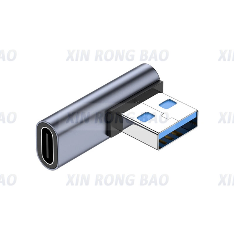 USB 3.0 Notebook U Adapter 90 Degree Male to Female Type-C Adapter Angled Right & Left and Up & Down Extension Connector 10 Gbps
