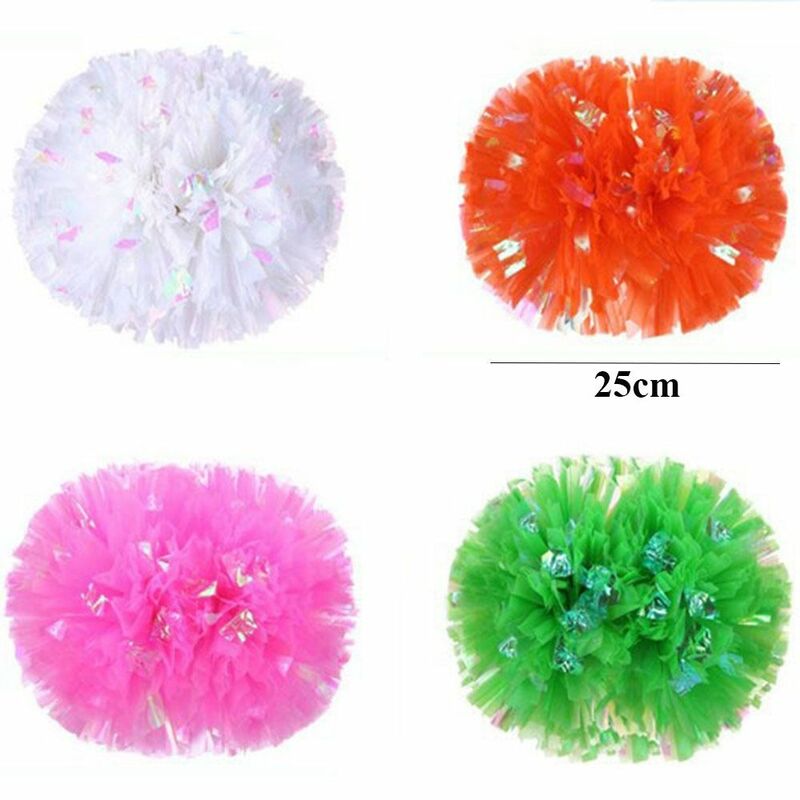 25cm Game Pompoms High Quality 9 Colors Flower Ball Cheerleading Cheering Sports Cheerleading