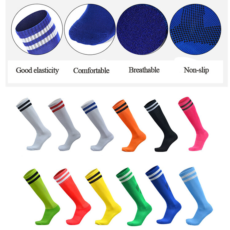Erwachsene Fußball Socken Hit Farbe Verschleiß-beständig Kinder Kinder Sport Lange Socken Über Knie Hohe Baseball Hockey Socken