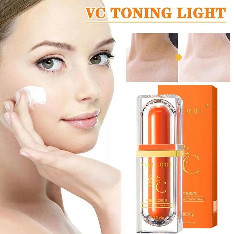 Five Vitamin C Tone Up Cream Whitening Cream Anti Aging Brightening Cream For Facial Skin Vitamin C Cream Mkup Concealer VC C6K7