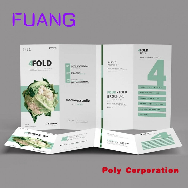 Custom  Custom Premium Coated Paper Logo Printing Folding Flyer Catalogue Pamphlet Brochure Booklet Instruction Manual Leaflet P
