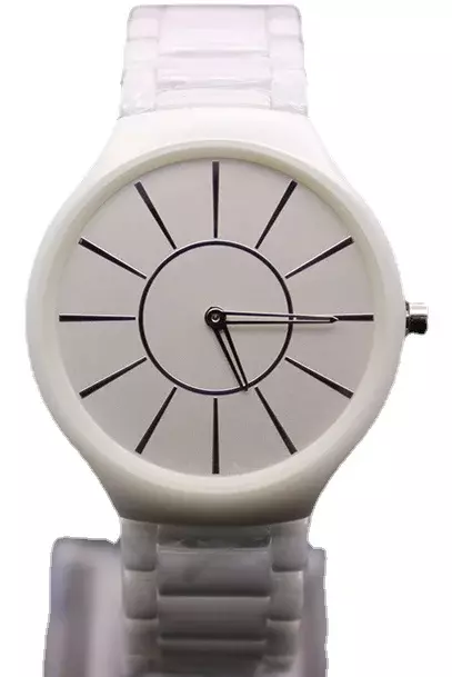 Relógio de quartzo cerâmico preto e branco para homens e mulheres, relógios de moda esportiva, safira, luxo, novo