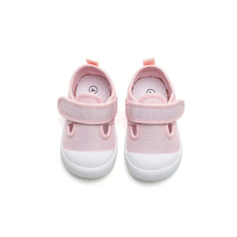 Zapatos de primeros pasos para bebés, zapatillas de entrenamiento para niños pequeños, suela suave, antideslizante, malla de algodón, transpirable, ligero, TPR