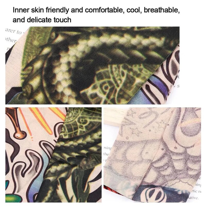 Manchons de bras de tatouage de protection UV de fleur de refroidissement d'été, plus chaud, course à pied, basket-ball, couverture de bras, protection solaire