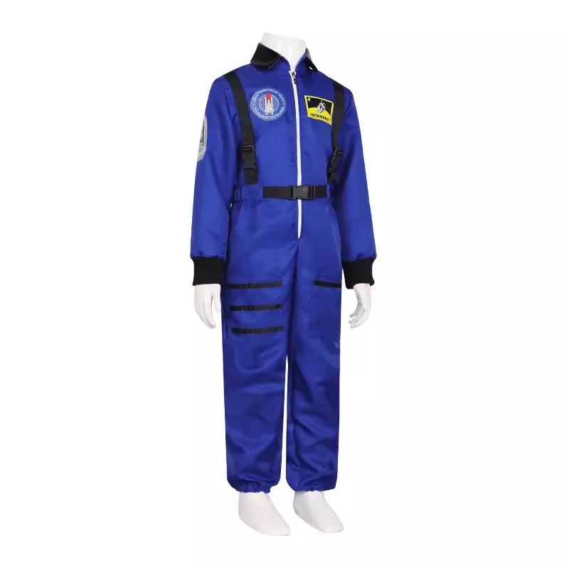 Astronaut Costume Space Suit for Adult Cosplay Costumes Zipper Halloween Costume Couple Flight Jumpsuit Plus Size Uniform