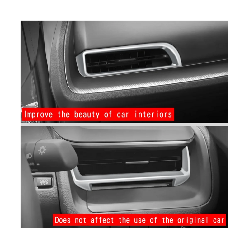 Fibra de carbono Front Dashboard Side Air Outlet, saída de ar esquerda e direita, acessórios para Toyota Prius 60 Series, 2022, 2023