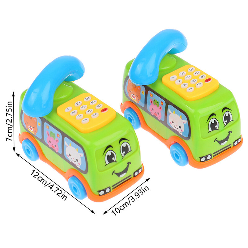 Baby Toys Music Cartoon Bus Phone Educational Developmental Kids Toy Gift Children Early Learning Exercise Baby Kids Game