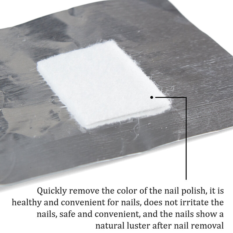 100Pcs/Bag Aluminium Foil Nail Art Soak Off Polish Nail Removal Wraps Nail Towel Acrylic Gel Polish Remover Manicure Tool