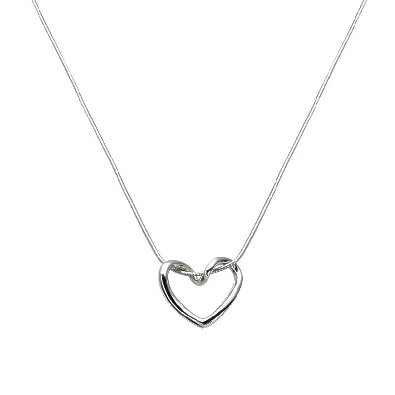 Nowy naszyjnik w kształcie serca panie łańcuszek do obojczyka szyi Choker naszyjniki dla kobiet biżuteria darmowe Dropshipping hurtowych