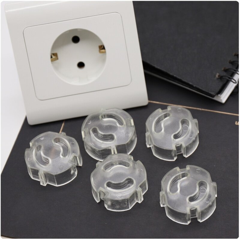 10pcs EU Power Baby Care Electrical Safety Socket Protection Cover Guard Children Anti Electric Shock Rotate Protectors