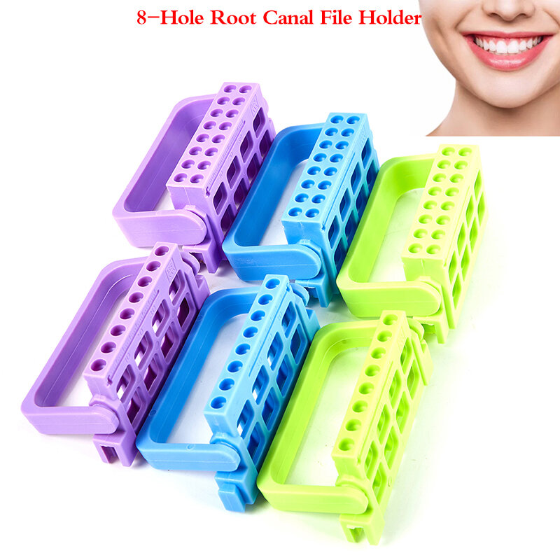 Dental Endo Files Holder 8/16 Holes 3 Colos Endo Stand Endo Tray For Endodontic Files Organizer Endo Box