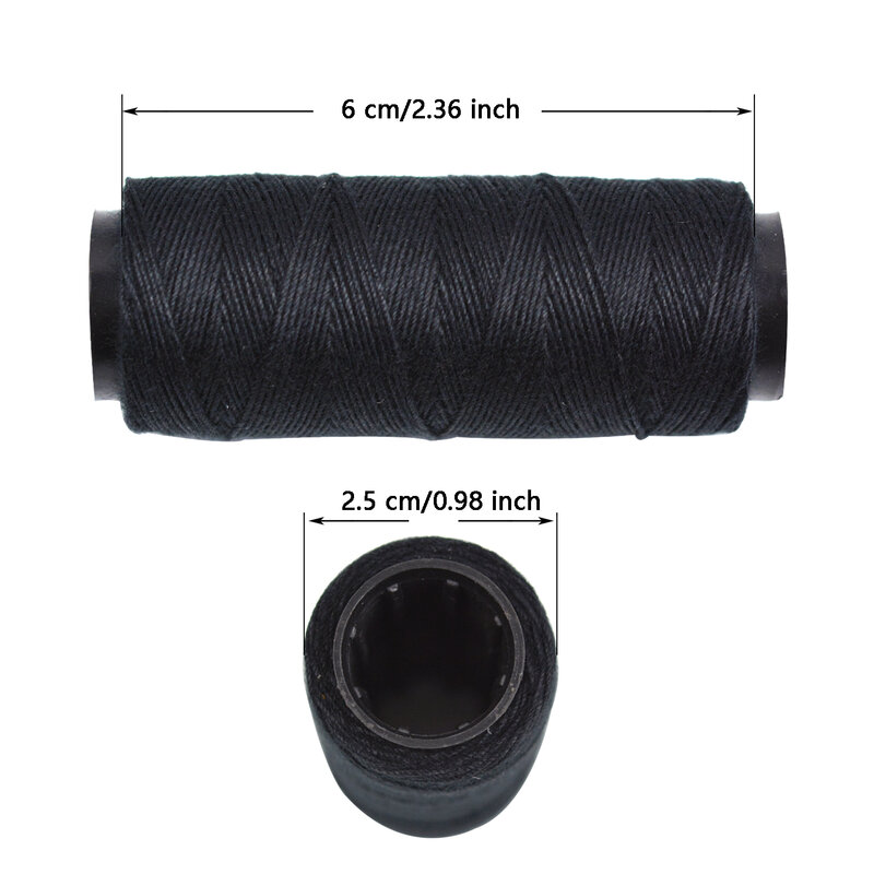 3 rolos de costura com 8 peças de costura agulha tecelagem Threads para fazer perucas mão costura cabelo trama DIY