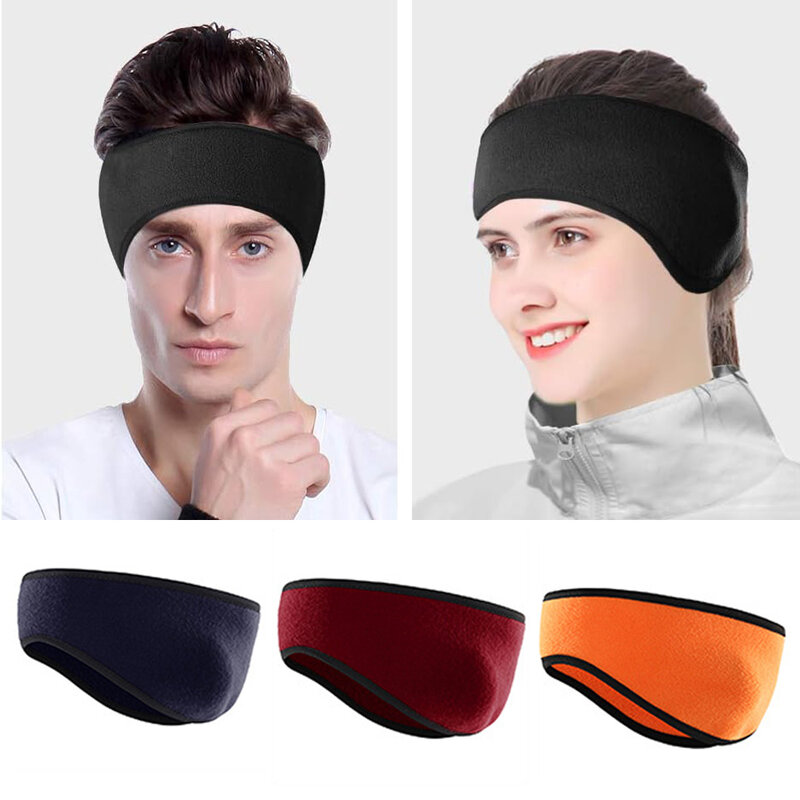 Fleece Ear Warmer Headband Winter Thicked Ear Muffs for Men Women in Cold Weather Running Skiing Riding Ear Protector Cover