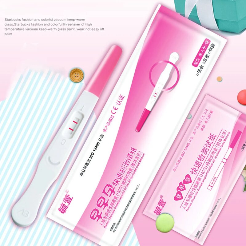 10 sztuk testów wczesnej ciąży samodzielnie sprawdza prywatność HCG Test długopis domowe zestawy do pomiaru moczu ponad 99% dokładność Sex Shop