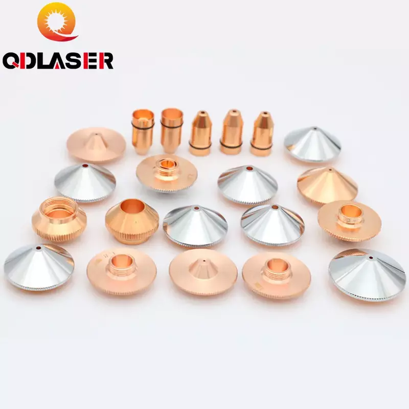 QDLASER-boquillas láser de doble capa, diámetro de 28mm, calibre 0,8-4,0, cabezal de corte de fibra Precitec OEM