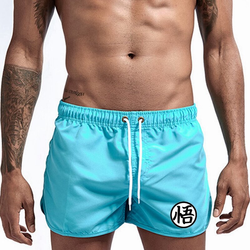 Men's Anime ZT Beach Shorts Fashion Quick Drying Short Pants Gym Swimming Trunks Summer Casual Surfing Shorts Male