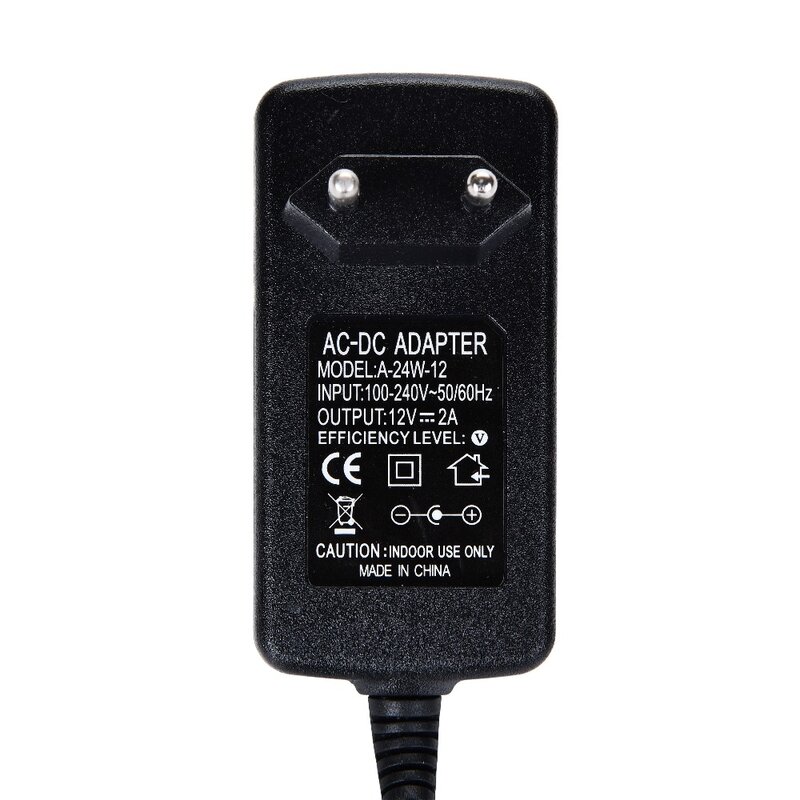HAMROL adaptor daya DC 12V 2A, untuk sistem kamera keamanan 4MP 8MP EU /US /AU /UK colokan opsional konverter adaptor