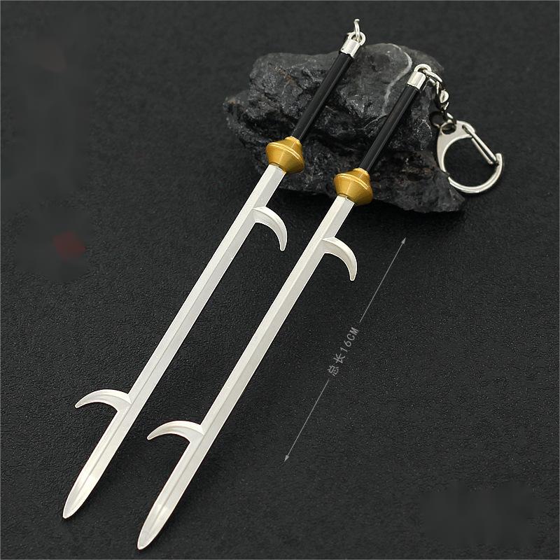 Anime Naruto Weapon Model Raito Kiba Ringo Ameyuri Shuriken Samurai Original Katana Sword Ninja Sword Keychain Gift Toy for Boy
