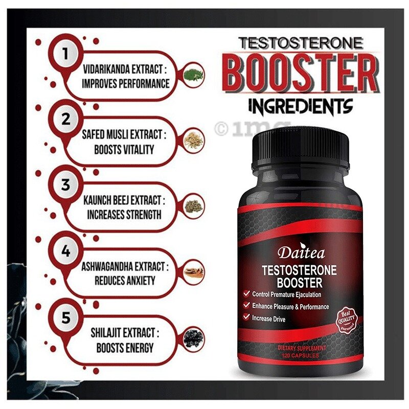Men's Test Booster Suporta Energia, Endurance Recovery, Stress Relief, Lean Muscle Growth