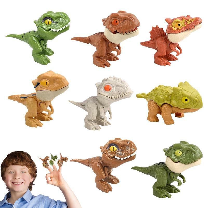 유아용 공룡 손가락 인형, 공룡 손 인형, 손가락 물기 장난감, 유치원 학습 공룡 피규어, 교육용 장난감