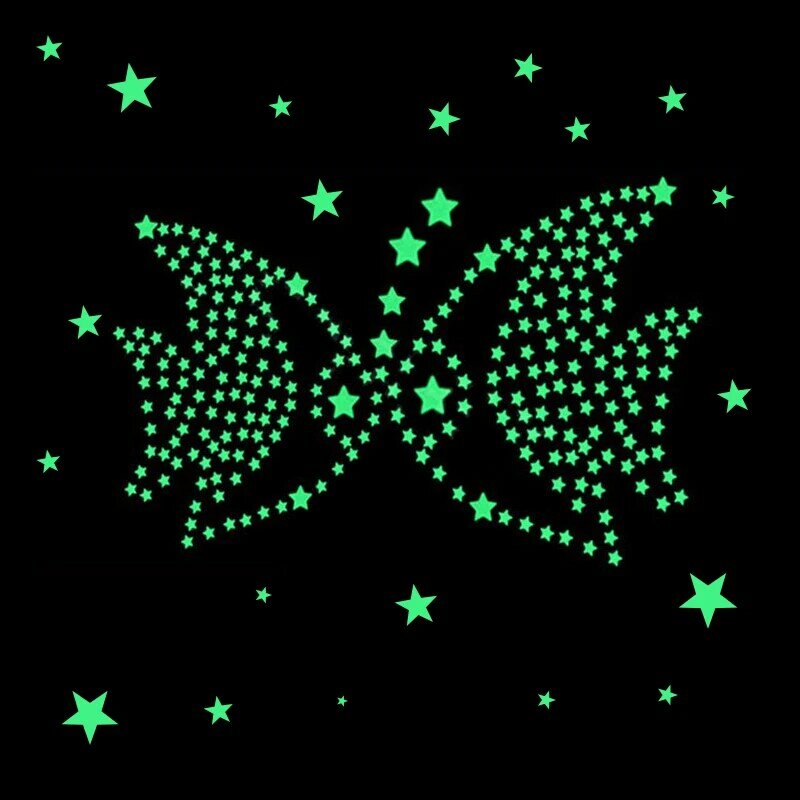 Étoiles phosphorescentes décoratives, créer des escales magiques, faciles à utiliser, brillent dans le noir, 1 pièce, 3 pièces