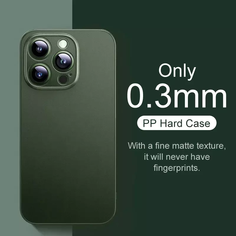 Custodia Ultra sottile Ultra sottile in PP opaco trasparente da 0.3mm per iPhone 15 14 13 12 Mini 11 Pro Xs Max Xr 7 8 Plus Cover in tinta unita