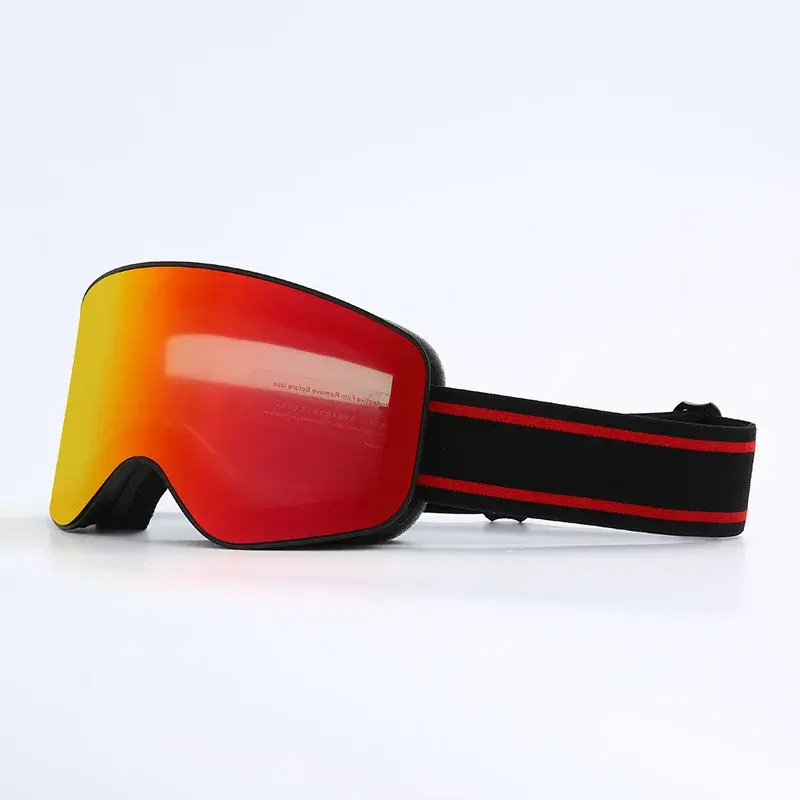 Occhiali da Snowboard da sci donna uomo occhiali da sci maschera UV 400 protezione da neve sopra gli occhiali adulto doppio antiappannamento cilindrico