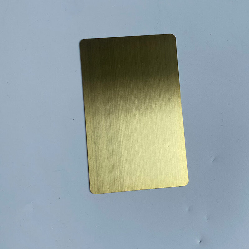 50pcs free shipping stainless steel 304 material blank matt black / silver / gold brush metal business card