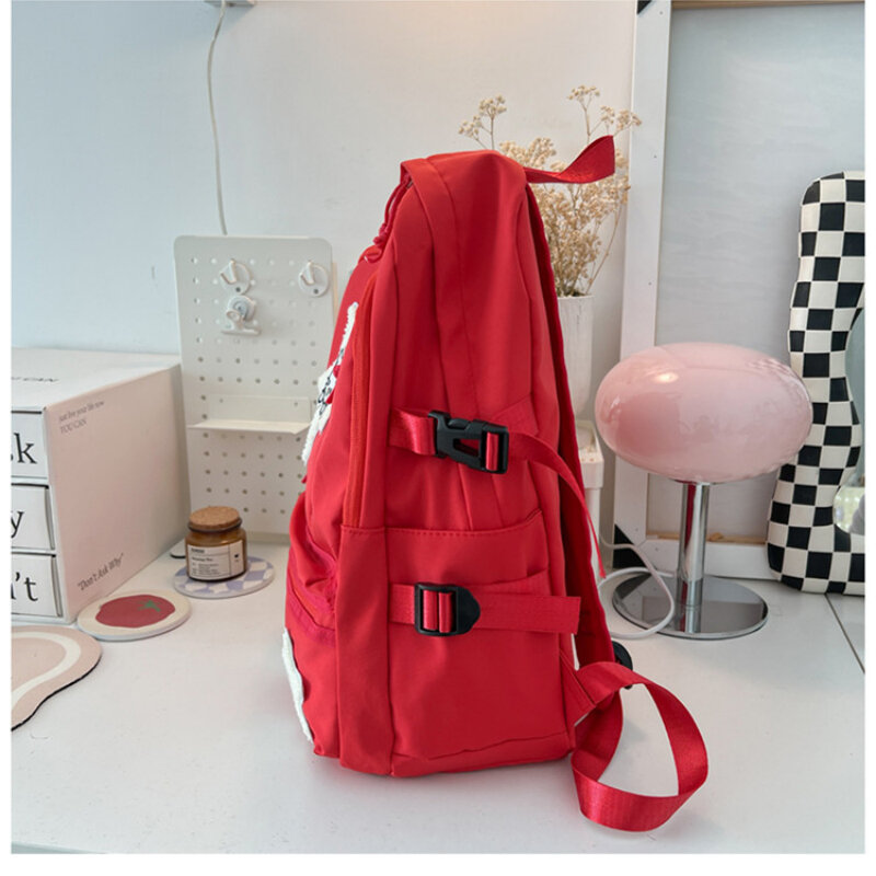 Tas punggung sekolah wanita, tas sekolah kasual kapasitas besar untuk pelajar serbaguna bintang lima-sudut, ransel imut, Hello Kitty, baru untuk wanita