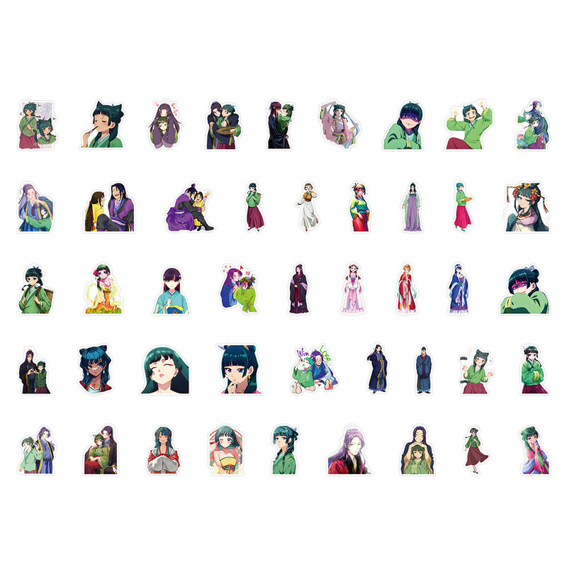 Maomao Anime Apothecary and Diaries Stickers, Jinkr Sticker, Laptop Suitcase, Scrapbooking Bagages, Prairie Costume Decals, 10 PCs, 30 PCs, 50 PCs