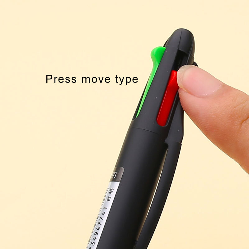 Deli Multifunction Ballpoint Pen 4 in 1 MultiColor Pen 0.7mm Retractable Ballpoint Pens For Marker Writing School Stationery